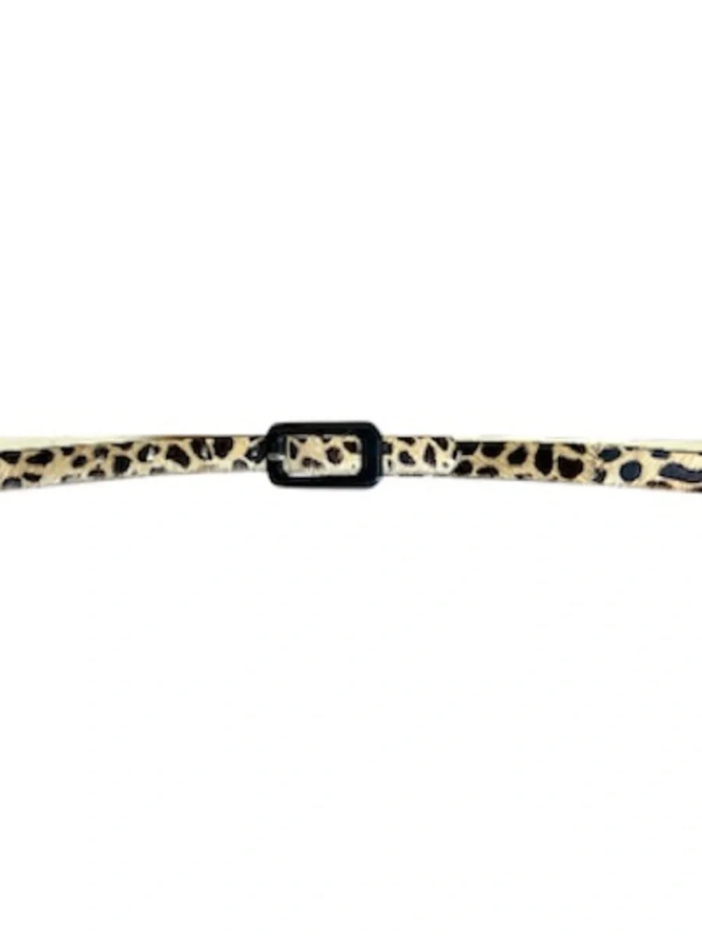 MINT Vintage 80s LANDES Archival Leopard Calf Hair Belt Canada S